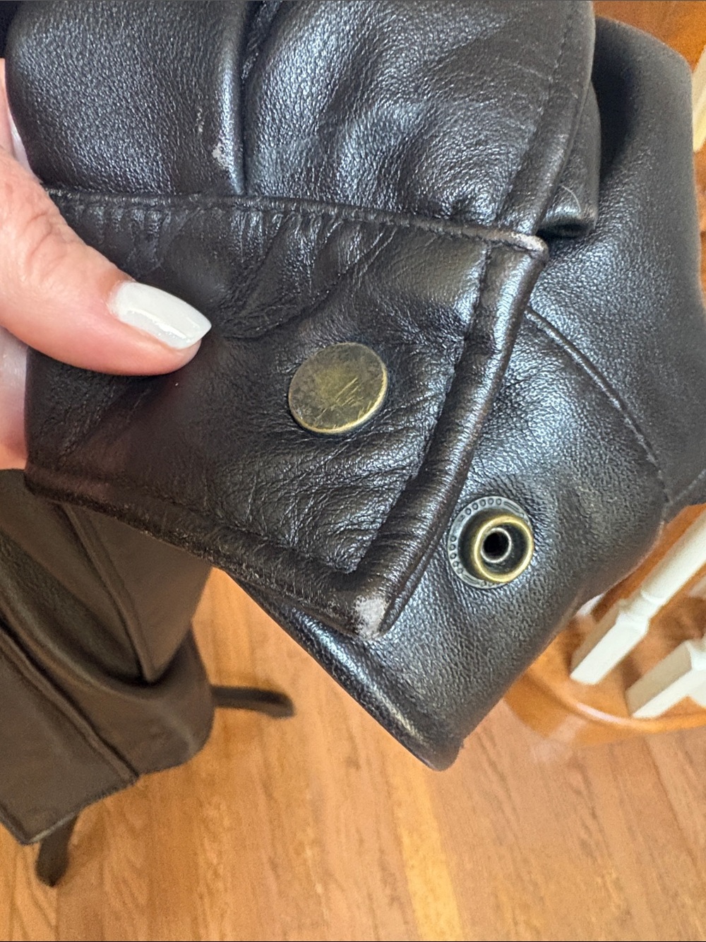 Men's JoS. A. Bank Dark Brown Leather Jacket - Picture 5 of 11